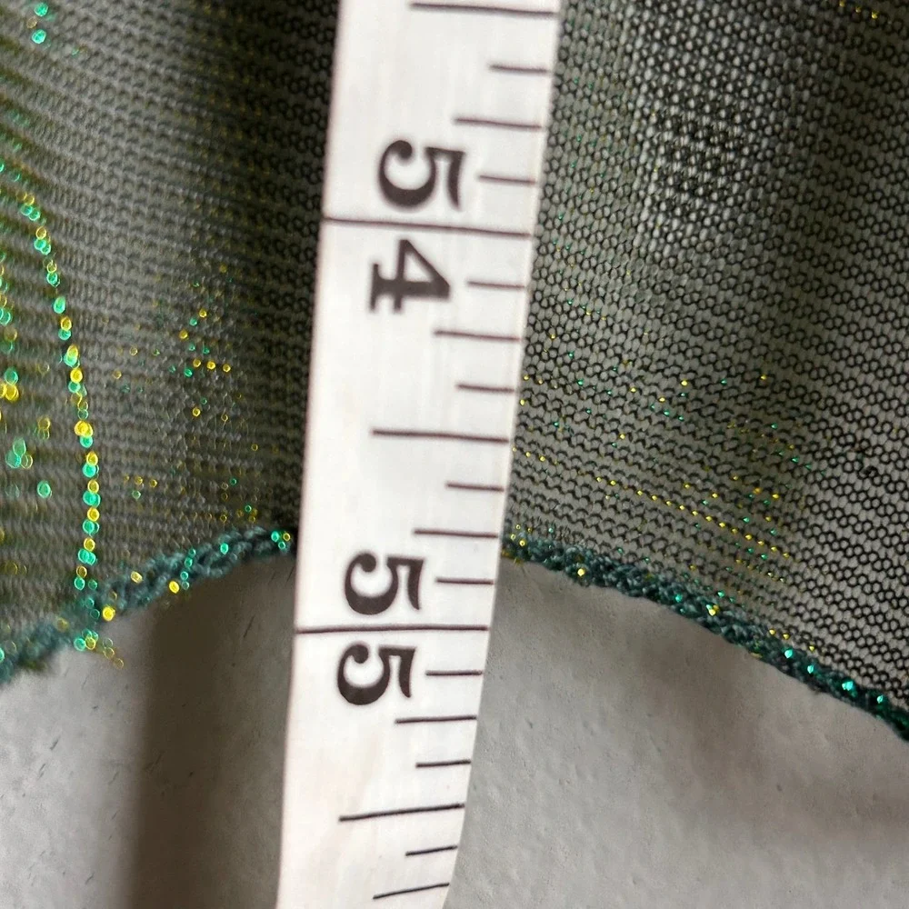 Spirit Halloween Green Renaissance Fairy Costume Dress XL Velvet Iridescent Mesh - Picture 8 of 10